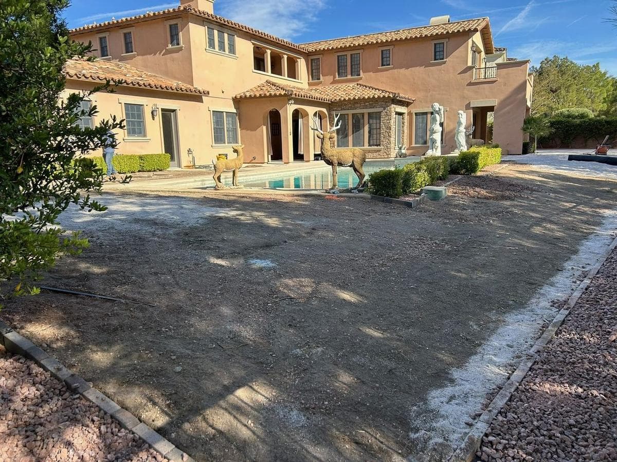 Estate Pool Lawn Replaced With Premium Turf — before 3